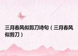 三月春風似剪刀詩句（三月春風似剪刀）