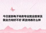 今日更新電子商務(wù)專業(yè)就業(yè)前景及就業(yè)方向好不好 薪資待遇怎么樣