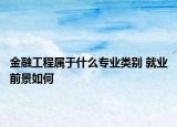 金融工程屬于什么專業(yè)類別 就業(yè)前景如何