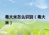 毒大米怎么識(shí)別（毒大米）