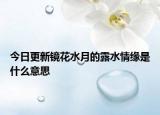 今日更新鏡花水月的露水情緣是什么意思