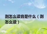 剝?cè)趺醋x音是什么（剝?cè)趺醋x）
