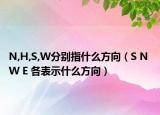 N,H,S,W分別指什么方向（S N W E 各表示什么方向）