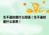 生不逢時(shí)是什么短語(yǔ)（生不逢時(shí)是什么意思）