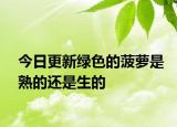 今日更新綠色的菠蘿是熟的還是生的