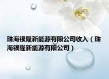 珠海銀隆新能源有限公司收入（珠海銀隆新能源有限公司）