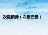 次級(jí)債券（次級(jí)債券）