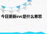 今日更新svc是什么意思