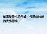 年溫差最小的氣候（氣溫年較差的大小標(biāo)準(zhǔn)）