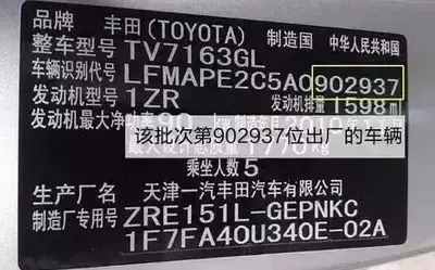 一分鐘教你讀懂愛車的識別碼