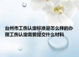 臺州市工傷認(rèn)定標(biāo)準(zhǔn)是怎么樣的辦理工傷認(rèn)定需要提交什么材料