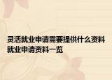 靈活就業(yè)申請(qǐng)需要提供什么資料就業(yè)申請(qǐng)資料一覽