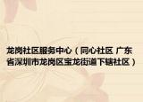 龍崗社區(qū)服務中心（同心社區(qū) 廣東省深圳市龍崗區(qū)寶龍街道下轄社區(qū)）