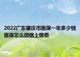 2022廣東肇慶市醫(yī)保一年多少錢醫(yī)保怎么微信上繳費