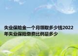 失業(yè)保險金一個月領取多少錢2022年失業(yè)保險繳費比例是多少