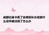 成都社保卡丟了去哪里補辦需要什么證件被注銷了怎么辦