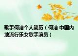 歌手何潔個(gè)人簡(jiǎn)歷（何潔 中國(guó)內(nèi)地流行樂女歌手演員）
