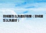 羽絨服怎么洗最好用醋（羽絨服怎么洗最好）
