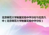 北京師范大學(xué)附屬實驗中學(xué)分校與北京八中（北京師范大學(xué)附屬實驗中學(xué)分校）