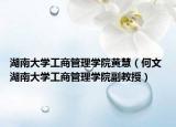 湖南大學工商管理學院黃慧（何文 湖南大學工商管理學院副教授）