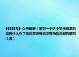 95338是什么號(hào)碼呀（接到一個(gè)這個(gè)顯示順豐的說我什么辦了出境簽證我說沒有他就說幫我轉(zhuǎn)到上海）