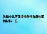 沈陽少兒醫(yī)保報(bào)銷條件有哪些報(bào)銷材料一覽