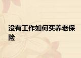 沒有工作如何買養(yǎng)老保險(xiǎn)