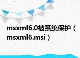 msxml6.0被系統(tǒng)保護（msxml6.msi）