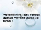 蘋果手機(jī)相機(jī)九宮格在哪里（蘋果相機(jī)的九宮格在哪 蘋果手機(jī)相機(jī)九宮格怎么調(diào)出來(lái)介紹）