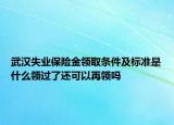 武漢失業(yè)保險金領(lǐng)取條件及標(biāo)準(zhǔn)是什么領(lǐng)過了還可以再領(lǐng)嗎