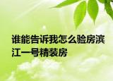 誰能告訴我怎么驗(yàn)房濱江一號(hào)精裝房