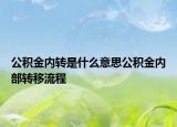 公積金內轉是什么意思公積金內部轉移流程