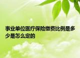 事業(yè)單位醫(yī)療保險繳費比例是多少是怎么定的