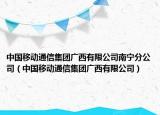 中國移動通信集團(tuán)廣西有限公司南寧分公司（中國移動通信集團(tuán)廣西有限公司）