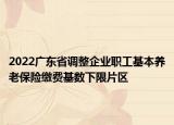 2022廣東省調(diào)整企業(yè)職工基本養(yǎng)老保險繳費基數(shù)下限片區(qū)
