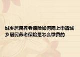 城鄉(xiāng)居民養(yǎng)老保險如何網上申請城鄉(xiāng)居民養(yǎng)老保險是怎么繳費的