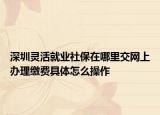 深圳靈活就業(yè)社保在哪里交網(wǎng)上辦理繳費(fèi)具體怎么操作