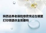 陜西省養(yǎng)老保險繳費憑證在哪里打印領(lǐng)退休金需要嗎