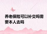養(yǎng)老保險(xiǎn)可以補(bǔ)交嗎需要本人去嗎