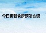 今日更新食夢貘怎么讀