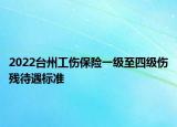 2022臺州工傷保險一級至四級傷殘待遇標(biāo)準(zhǔn)