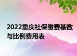 2022重慶社保繳費基數與比例費用表