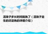 活珠子多長時間就熟了（活珠子是生的還是熟的詳細(xì)介紹）