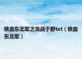 鐵血東北軍之龍戰(zhàn)于野txt（鐵血東北軍）