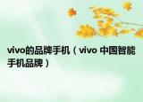 vivo的品牌手機（vivo 中國智能手機品牌）