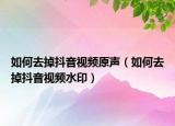 如何去掉抖音視頻原聲（如何去掉抖音視頻水?。? /></span></a>
                        <h2><a href=