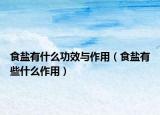 食鹽有什么功效與作用（食鹽有些什么作用）
