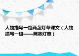 人物描寫一組兩莖燈草課文（人物描寫一組——兩莖燈草）