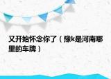 又開(kāi)始懷念你了（豫k是河南哪里的車牌）
