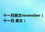 十一月英文november（十一月 英文）
